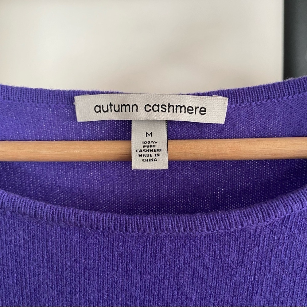 Autumn Cashmere Purple Flounced Ruffle Hem Sleeveless Cashmere Dress Medium - Picture 9 of 13